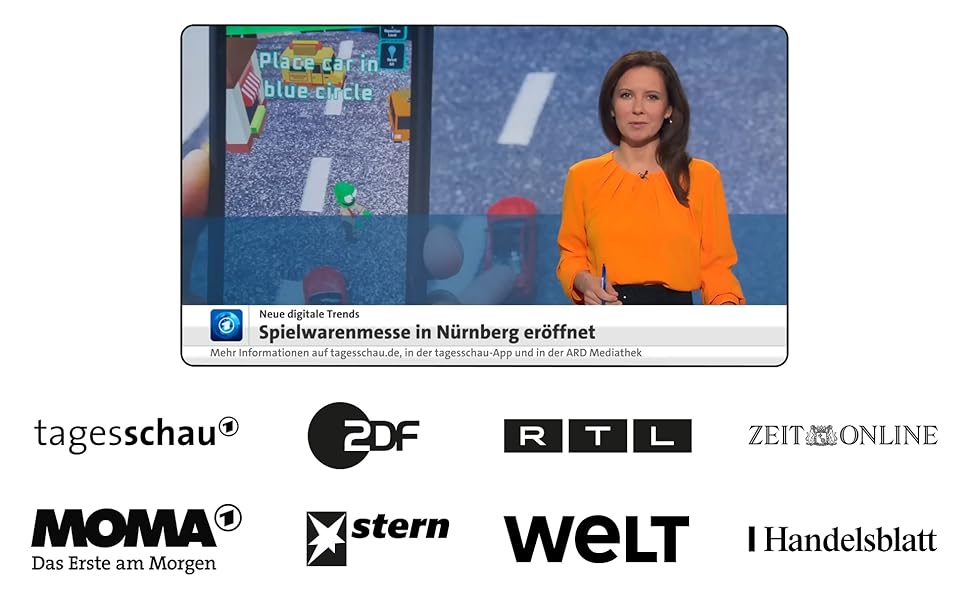 Berichterstattung in den Medien, Bild aus der Tagesschau und Logos der Medien