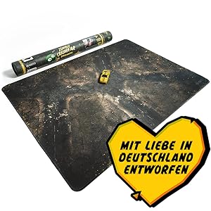 Zombie Crasher AR Spielmatte, Auto und Verpackung. Mit Liebe in Deutschland entworfen.